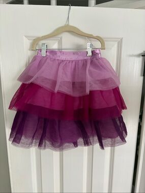 Janie & Jack Girls Tiered Pink & Purple Tulle Skirt